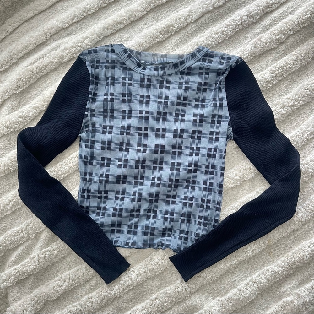 Plaid Long Sleeve Top